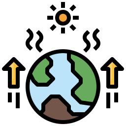 il riscaldamento globale icona