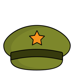 chapéu militar Ícone