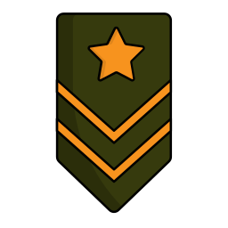 etiqueta militar icono