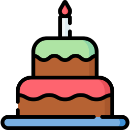 pastel de cumpleaños icono