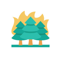 pożar lasu ikona