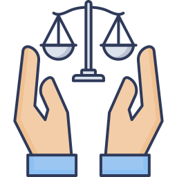 Justice scale icon