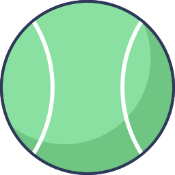 balle de tennis Icône