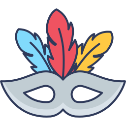 maschera di carnevale icona