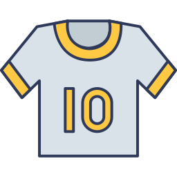 camiseta de fútbol icono