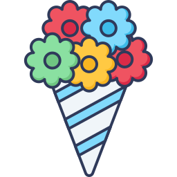 Flower bouquet icon