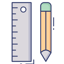 Ruler and pencil icon