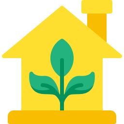 Green house icon