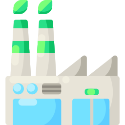 Green factory icon