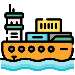 Cargo boat icon