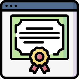 Online certificate icon