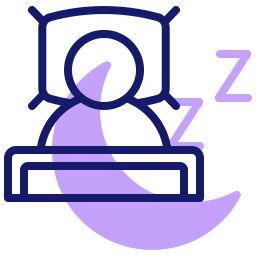 humano durmiendo icono