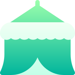 Circus tent icon