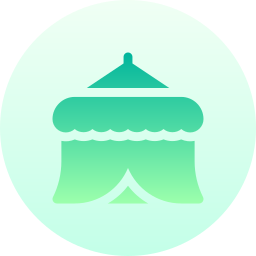 Circus tent icon