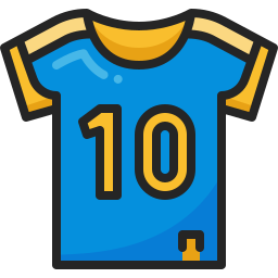 camiseta de futbol icono