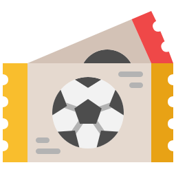 bilet piłkarski ikona