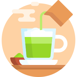 chá verde Ícone