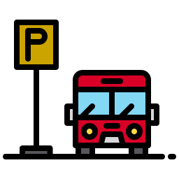 Bus stop icon