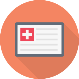 Medical certificate icon