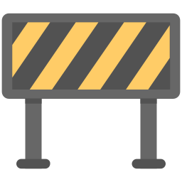 Traffic barrier icon