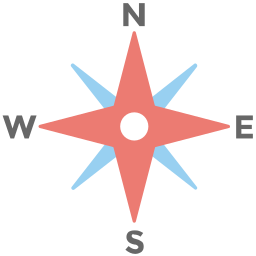 les points cardinaux Icône