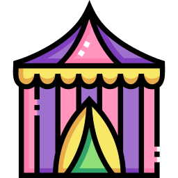 Circus tent icon