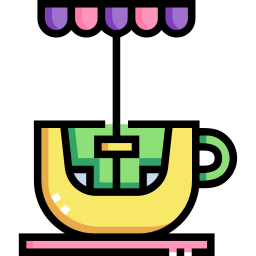 tazza da tè rotante icona