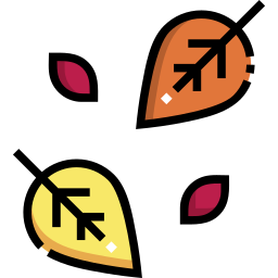 Falling leaves icon