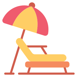 Beach umbrella icon