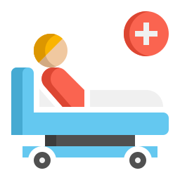 cama de hospital Ícone