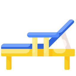 Beach chair icon