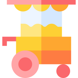 chariot de pop-corn Icône