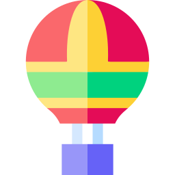 Hot air balloon icon