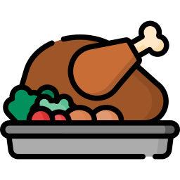 Roast chicken icon