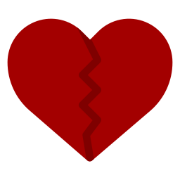 Broken heart icon