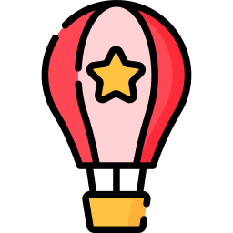 Hot air balloon icon