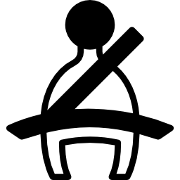 cintura di sicurezza icona