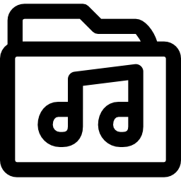 carpeta de música icono