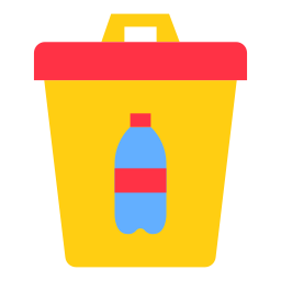 Waste plastic icon