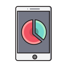 Mobile graph icon
