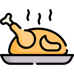 Roast chicken icon