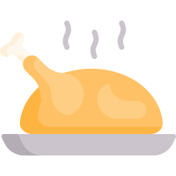 Roast chicken icon