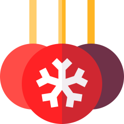 Christmas balls icon