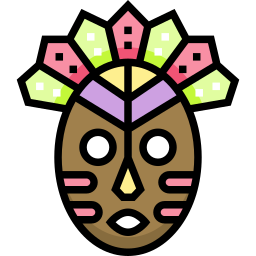 máscara africana icono