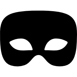 máscara de carnaval masculino negro icono