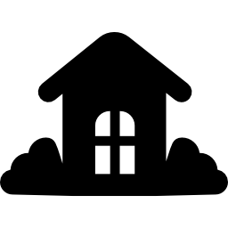 Rural small hotel house icon