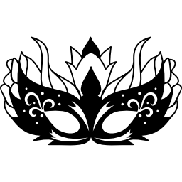 Excentric carnival mask design icon