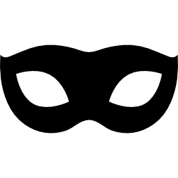 maschera di carnevale nera icona