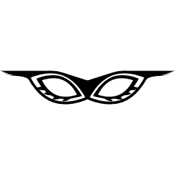 sottile maschera di carnevale stilizzata per gli occhi icona