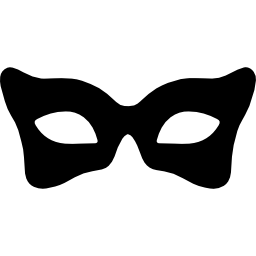 maschera nera di carnevale icona